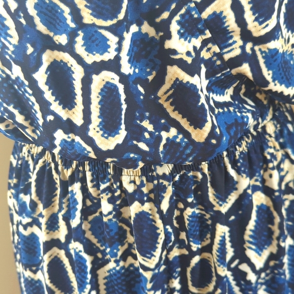 Express Snakeskin Wrap Front Culotte Jumpsuit - Picture 5 of 9